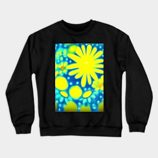 BRIGHT SUNNY LEMON YELLOW FLOWERS Crewneck Sweatshirt